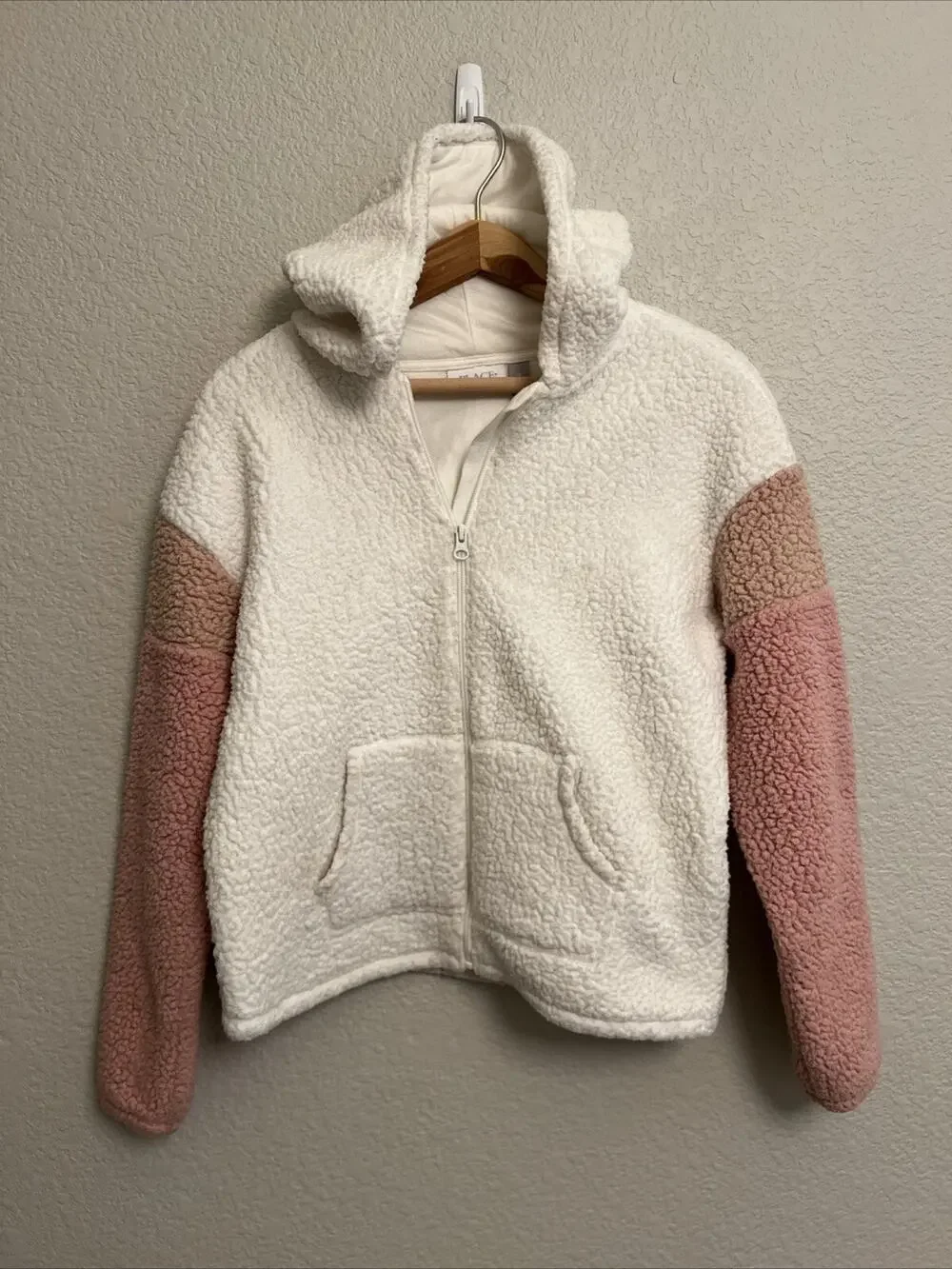 Childrens Place Girls Sherpa Full Zipper Hoodie Jacket Sweatshirt Top XL 14
